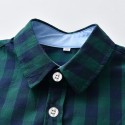 Boys plaid short-sleeved shirt for children treasure summer cardigan