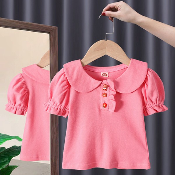 Girls short sleeve T-shirt base thin summer dress