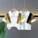 Patchwork POLO shirt - Simple and stylish T-shirt