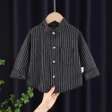 New boys and girls long sleeve shirt striped shirt for children