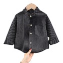 New boys and girls long sleeve shirt striped shirt for children