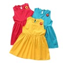 Floral cotton fashion children's dress Sleeveless dress for children