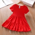 Little girls short sleeve skirt Summer girl baby cake skirt baby dress