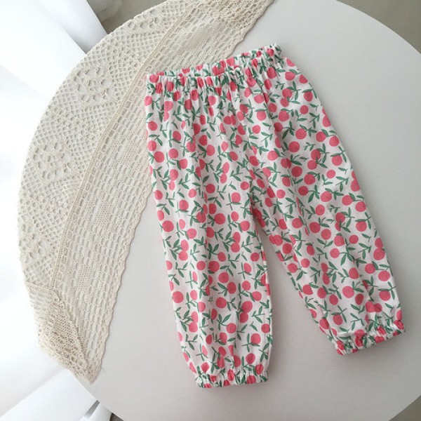 Sunblock pants Woven girls summer air conditioning pants