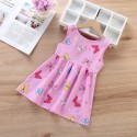 New girls dress in the little girl skirt girl silk print