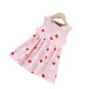 New girls dress in the little girl skirt girl silk print