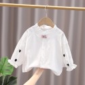 Baby top stand collar lace new autumn cardigan