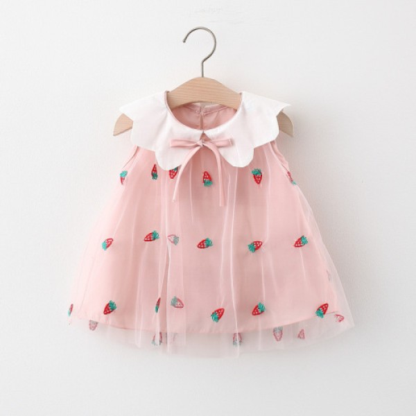 Summer baby girl strawberry netting