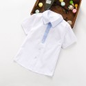 Children's summer short-sleeved thin color shirt