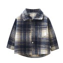 Baby new spring and autumn doll shirt girl plaid lapel shirt coat tide