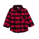 Spring style red plaid shirt for boys and girls