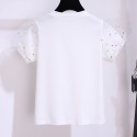 Girls' T-shirt Short sleeve bow puff sleeve T-shirt for kids