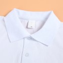 Children's polo shirt short sleeve cotton white T-shirt