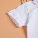 Children's polo shirt short sleeve cotton white T-shirt