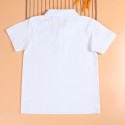 Children's polo shirt short sleeve cotton white T-shirt