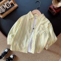 Children's striped shirt boy spring and autumn trend