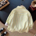 Children's striped shirt boy spring and autumn trend