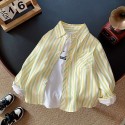 Children's striped shirt boy spring and autumn trend