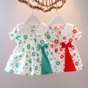 Little children floral skirt short sleeve for baby girls