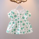 Little children floral skirt short sleeve for baby girls