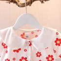 Little children floral skirt short sleeve for baby girls