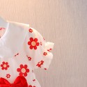 Little children floral skirt short sleeve for baby girls