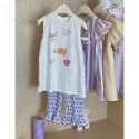 Cartoon print casual and comfortable sleeveless T-shirt dress for girls