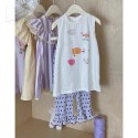 Cartoon print casual and comfortable sleeveless T-shirt dress for girls