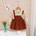 New girls baby spring and autumn children floral skirt