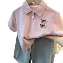 Korean children's short-sleeved T-shirt polo collar