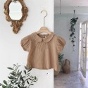 Lapel bubble sleeve short sleeve baby boys and girls