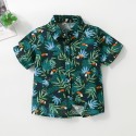 Kids Summer shirt Boys printed shirt Little kids casual top with lapel