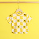 Children's short sleeve T-shirt pure cotton loose yellow duck