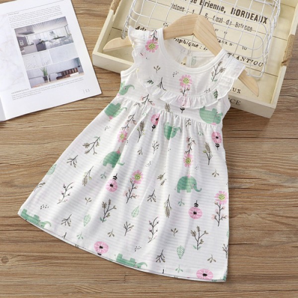 Children's cotton dress summer thin