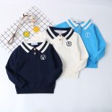 polo shirt Children's spring clothes for babies pure cotton long-sleeved knitwear