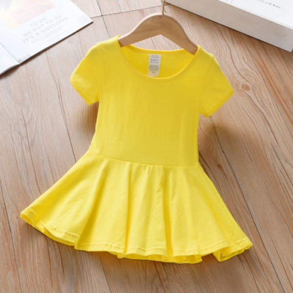 Short-sleeved summer dress for girls