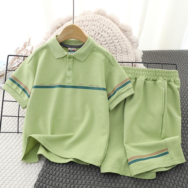 Children's short-sleeved T-shirt casual suit summer