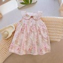 Girls' summer iced floral dress