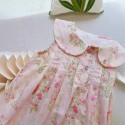 Girls' summer iced floral dress