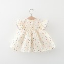 Embroidered cotton polka dot skirt for baby girls