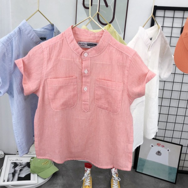 Boys' short-sleeved shirt Thin summer pullover shirt for kids