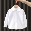 Children's white shirt boys new long sleeve