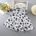 Summer new girls cotton silk dress floral