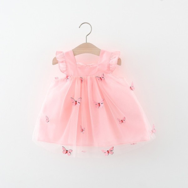 Baby butterfly mesh baby summer sundress