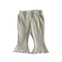 Thin stretch nine-point pants in solid color for girls