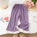 Girls' bell-bottoms sweet lace trousers