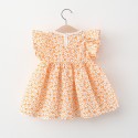 Summer baby girl baby floral children sleeveless cotton dress