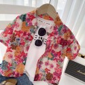 Children's floral shirt Boys summer casual top for middle children