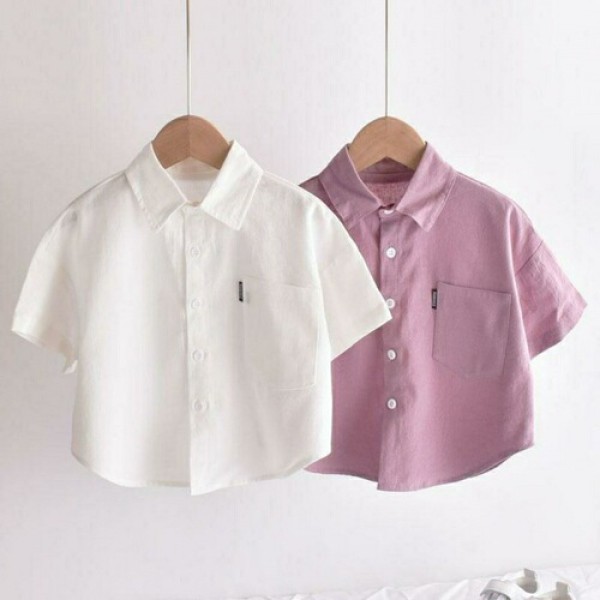 Boy's shirt summer short sleeve white new style