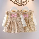 New one-year-old baby dress floral dress for little girls